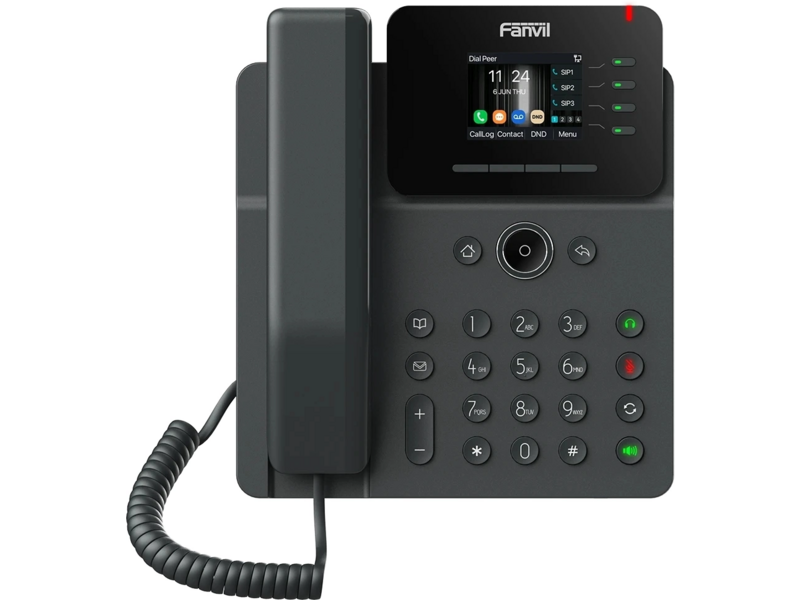 SIP-Телефон Fanvil V61G, 4 SIP-акк., 2,4", 320x240 Цвет. экран, POE, БП в комп., 2x1 Gbps