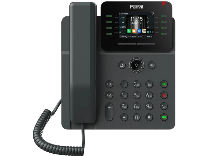 SIP-Телефон Fanvil V62W, 12 SIP-акк., 2,8", 320x240 Цвет. экран, POE, БП в комп., 2x1 Gbps, Wi-Fi 6, BT 5.4