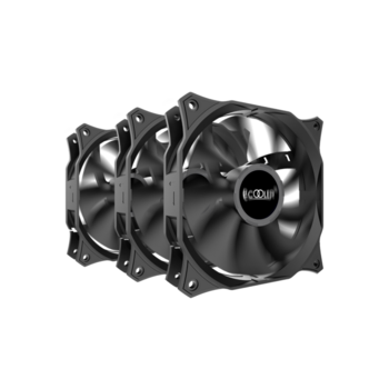 Кулер для ПК Кулер для ПК/ PCCooler DN 120 3IN 1 (120x120x25mm, 3-pin, 44.31CFM, 18dBA, 1200RPM, Black, 3pcs)