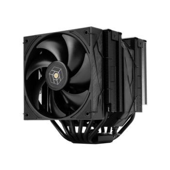 Кулер для процессора Кулер для процессора/ Thermalright Royal Pretor 130 Black (4-pin PWM, 158mm, Ni/Cu, 6x6mm, 1x120+1x130mm, 80.45CFM/81.88CFM, 29.4dBA/28.3dBA, 2150PM/1750RPM, S: 1200, 1700, 1851, 2011, 2066, 115X, AM4, AM5, black)