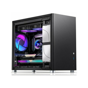 Корпус без блока питания Корпус без блока питания/ Case JONSBO D30, Mini-Tower, TG, no fan, 1xUSB-A 3.2 + 1xUSB-C 3.2, mATX, mDTX, mITX Black