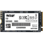 Твёрдотельный накопитель M.2 Patriot SSD P320 512GB M.2 2280 NVMe PCIe 3.0 x4 R3000/W2200 TBW 240TB 3D NAND