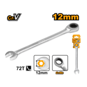 Комбинированный трещоточный ключ 12 мм INGCO HCSPAR121 INDUSTRIAL