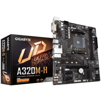 Gigabyte GA-A320M-H(Rev1.2/ Rev2.0 / Rev3.0/ Rev3.1) RTL{AMD A320,2xDDR4-2667,DVI-D+HDMI, 1xPCI-Ex16, 4xSATA3(RAID 0/1/10), 1xM.2, 8 Ch Audio, GLan,(2+4)xUSB2.0,(4+2)xUSB3.1, 2xPS/2, mATX,Socket AM4}