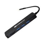 Док-станция ORIGO Док-станция USB-C, 3xUSB 3.0, 1xUSB-C/PD 3.0, 1xHDMI, слот SD/TF/microSD