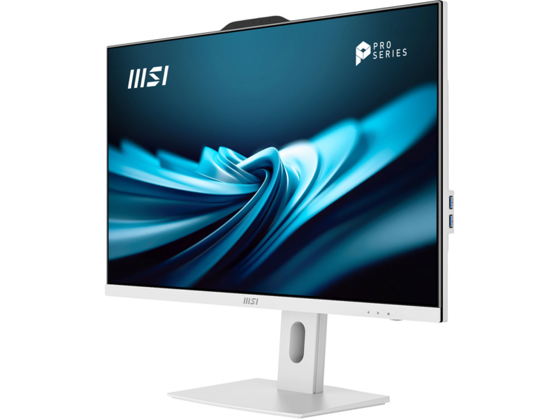Моноблок MSI Pro AP272P 14M AiO 27" FHD (1920x1080)IPS AG Non-touch, Core i3-14100 (3.5GHz), 8Gb DDR5(1x8Gb), 512GB SSD M.2, Intel UHD, WiFi, BT,camera, WirelessKB&mouse Eng/Rus,No OS,1y war-ty, White