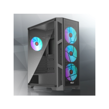 Корпус без блока питания Корпус без блока питания/ Case Raijintek ARCADIA III-MS4, Midi-Tower, TG, 4x120mm ARGB, 1xUSB-A 3.0 + 2xUSB 2.0, ATX, mATX, mITX Black