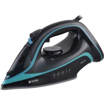 Утюг Vitek VT-8334 2600Вт черный/бирюзовый