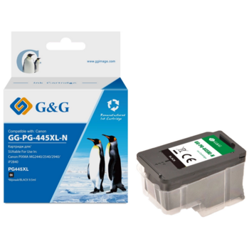 Картридж струйный G&G GG-PG-445XL-N PG-445 черный (15мл) для Canon PIXMA MG3040/2545S/2440/2940/2540/2540S;iP2840;MX494;TS204/3140/3440;TR4540/3340/4640