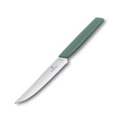 Нож кухонный Victorinox Swiss Modern (6.9006.12W43) стальной столовый для стейка лезв.120мм серрейт. заточка шалфеевый