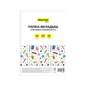 Папка-вкладыш Silwerhof Eco глянцевые A4+ 25мкм (упак.:100шт)