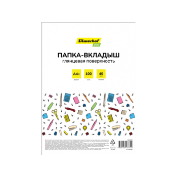 Папка-вкладыш Silwerhof Eco глянцевые A4+ 40мкм (упак.:100шт)