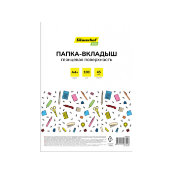 Папка-вкладыш Silwerhof Eco глянцевые A4+ 45мкм (упак.:100шт)