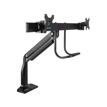 Кронштейн для мониторов Kromax OFFICE-20 черный (настольный для мон. 17"-35", max 2x10 кг, 6 ст св., нак. +45°-22°, пов. ±32°) (90634)