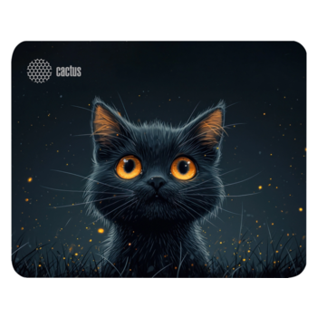 Коврик для мыши Cactus Black Cat 250x200x3мм (CS-MPC-D09S)