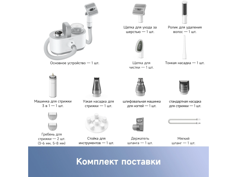 Машинка для стрижки Trouver G1 Pro белый 240Вт (насадок в компл:7шт)