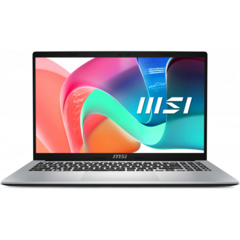 Ноутбук без сумки MSI Modern 15 F13MG Core i7-1355U 15.6" FHD (1920*1080),IPS DDR4 16GB (8GB*2),1TB SSD,Iris Xe Graphics,backlight (White),Urban Silver,45Whr,1.7kg,Dos