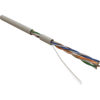 Кабель информационный Hyperline UUTP4R-C5E-S24-IN-PVC-GY-305 кат.5E UTP 4 пары 24AWG PVC внутренний 305м серый