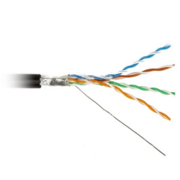 Кабель информационный Hyperline FUTP4R-C5E-S24-OUT-PE-BK-500 кат.5E FTP 4 пары 24AWG PE внешний 500м черный