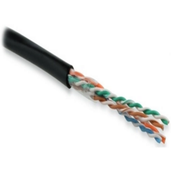 Кабель информационный Hyperline UUTP4R-C5E-S24-OUT-PE-BK-500 кат.5E UTP 4 пары 24AWG PE внешний 500м черный