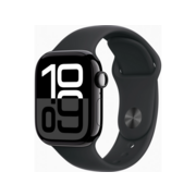 Смарт-часы Apple Watch Series 10 A2997 42мм OLED корп.черный Sport Band рем.черный разм.брасл.:130-180мм (MWWE3LW/A)