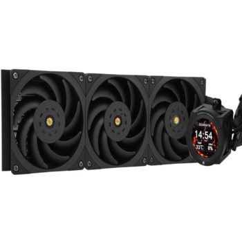 Система водяного охлаждения Thermalright Core Vision 360 Soc-AM5/AM4/1200/1700/1851 черный 4-pin 28.1dB Al LCD Ret (C-VISION-360-BL)