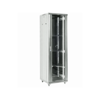 Шкаф коммутационный Rexant (04-3266-211) напольный 32U 600x600мм пер.дв.стекл металл 2 бок.пан. направл.под винты 800кг серый 67кг 230град. 1609мм IP20 сталь