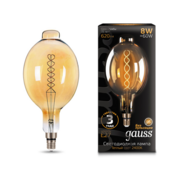 Лампа филам. Gauss Filament Vintage 8Вт цок.:E27 шар 220B 2400K св.свеч.бел.теп. (упак.:1шт) (152802008)