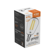 Лампа светодиодная Gauss Basic 1141115 4.5Вт цок.:E14 220B 2700K св.свеч.бел.теп. (упак.:10шт)