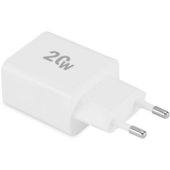 Сетевое зар./устр. Digma DGW2D 20W 3A+3A (PD+QC) USB-C/USB-A универсальное/белый (DGW2D0F110WH)