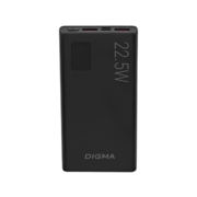 Мобильный аккумулятор Digma DGPF10A 10000mAh QC3.0/PD3.0 22.5W 3A 2xUSB-A/USB-C черный (DGPF10A22PBK)