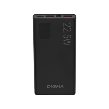 Мобильный аккумулятор Digma DGPF10A 10000mAh QC3.0/PD3.0 22.5W 3A 2xUSB-A/USB-C черный (DGPF10A22PBK)