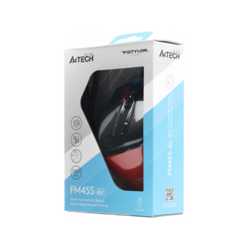 Мышь A4Tech Fstyler FM45S Air красный/черный оптическая 2400dpi silent USB 7but (FM45S AIR USB (SPORTS RED))