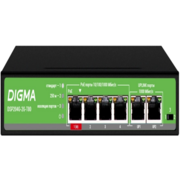 Коммутатор Digma DSP204G-2G-T80 (L2) 6x1Гбит/с 4PoE 4PoE+ 1PoE++ 80W неуправляемый