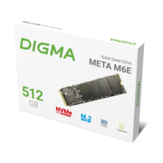 Накопитель SSD Digma PCIe 4.0 x4 512GB DGSM4512GM6ET Meta M6E M.2 2280