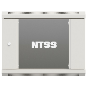 Шкаф коммутационный NTSS Премиум (NTSS-W6U6045GS-2) настенный 6U 600x450мм пер.дв.стекл 60кг серый 365мм 16кг 220град. 370мм IP20 сталь