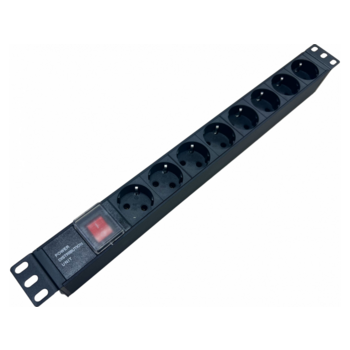 Блок распределения питания NTSS NTSS-PDU-DA1015 гор.размещ. 8xSchuko базовые 10A C14