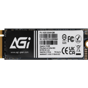 Накопитель SSD AGi PCIe 3.0 x4 512GB AGI512GIMAI298 AI298 M.2 2280