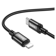 Кабель Hoco X89 Wind iP USB Type-C (m)-Lightning (m) 1м черный коробка