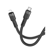 Кабель Hoco U110 iP PD USB Type-C (m)-Lightning (m) 1.2м черный коробка