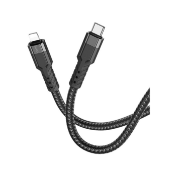 Кабель Hoco U110 iP PD USB Type-C (m)-Lightning (m) 1.2м черный коробка