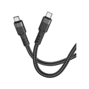 Кабель Hoco U110 Type-C to Type-C USB Type-C (m)-USB Type-C (m) 1.2м черный коробка