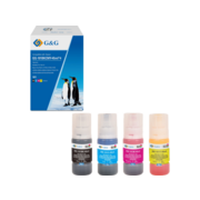 Чернила G&G GG-101BKCMY-45ml*4 101BKCMY голубой/пурпурный/желтый/черный набор 4x45мл для Epson EcoTank L4150/L4156/L4160/L4250/L4260/L4266/L6160/L6170/L6176/L6190/L6260/L6270/L6276/L6290