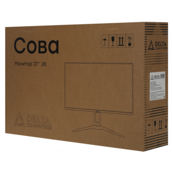 Монитор Delta Computers 27" Сова OM270I черный IPS 5ms 16:9 HDMI M/M матовая HAS Piv 1000:1 300cd 178гр/178гр 2560x1440 75Hz FreeSync DP 2K 5.7кг (RUS)