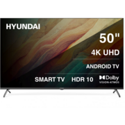 Телевизор LED Hyundai 50" H-LED50BU7009 Android TV Frameless черный 4K Ultra HD 60Hz MEMC DVB-T DVB-T2 DVB-C DVB-S DVB-S2 USB WiFi Smart TV