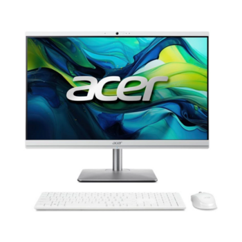 Моноблок Acer Aspire C24-195ES 23.8" Full HD Core Ultra 5 125U (1.3) 16Gb SSD512Gb Graphics CR Eshell GbitEth WiFi BT 65W клавиатура мышь Cam серебристый 1920x1080