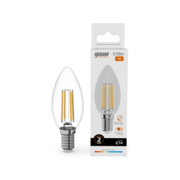 Лампа филам. Gauss Filament 8Вт цок.:E14 свеча 220B св.свеч.бел.теп. (упак.:10шт) (32118)