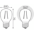 Лампа филам. Gauss Filament 10Вт цок.:E27 шар 220B св.свеч.бел.нейт. (упак.:10шт) (52220)
