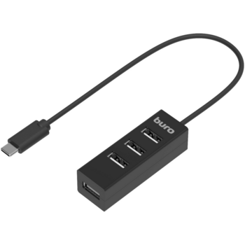 Разветвитель USB-C Buro BPH-C-1906 4порт. черный (BU-USBC-HUB-4U20)