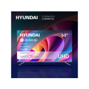 Телевизор LED Hyundai 50" H-LED50BU7100 WebOS Frameless Metal серый/серый 4K Ultra HD 60Hz MEMC DVB-T DVB-T2 DVB-C DVB-S DVB-S2 USB WiFi Smart TV